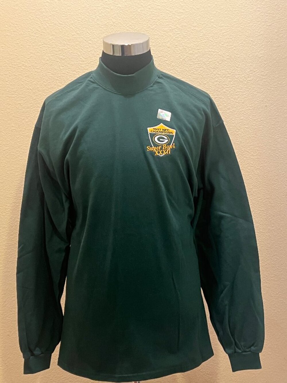 Green Bay Packers Mens Size L NFL Sweatshirt Super Bowl XXXII 1997 NFC Champs